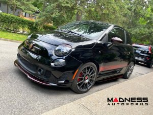 FIAT 500 Mirror Covers - Carbon Fiber - Red Candy